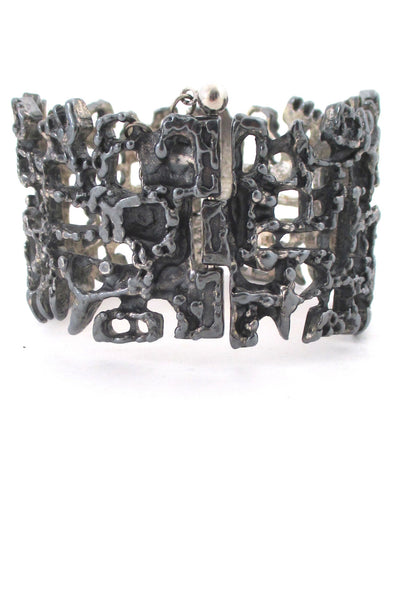 Guy Vidal large hinged bracelet - pin closure