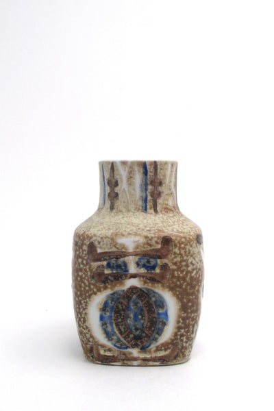 detail Nils Thorsson for Royal Copenhagen Denmark vintage diminutive Baca faience vase