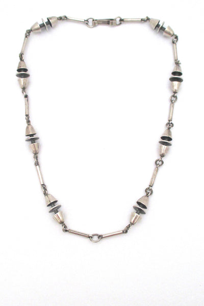 constructivist heavy silver chain necklace