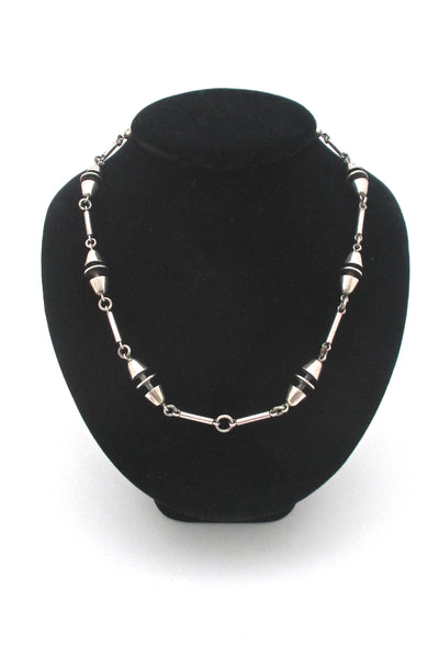 constructivist heavy silver chain necklace