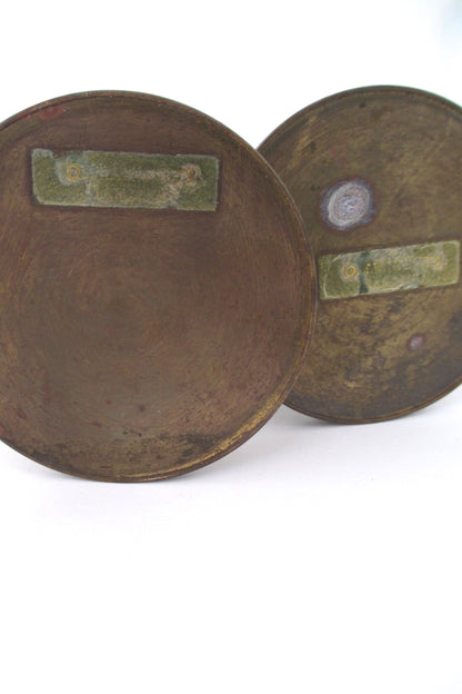 Pentti Sarpaneva 'Pitsi' bronze candle holders - pair