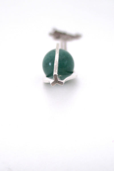 Elis Kauppi 'caged sphere' aventurine pendant, 1964