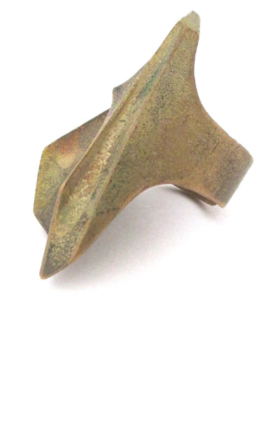 second profile Lapponia Finland large bronze ring by Bjorn Weckstrom