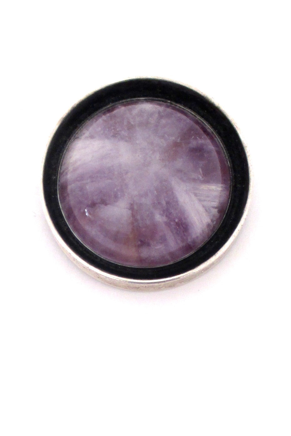 Kaunis Koru large amethyst brooch by Heikki Kaksonen, 1966