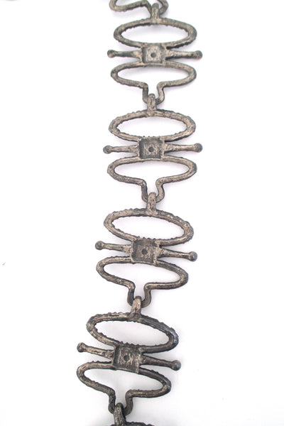 Guy Vidal brutalist pewter belt #2