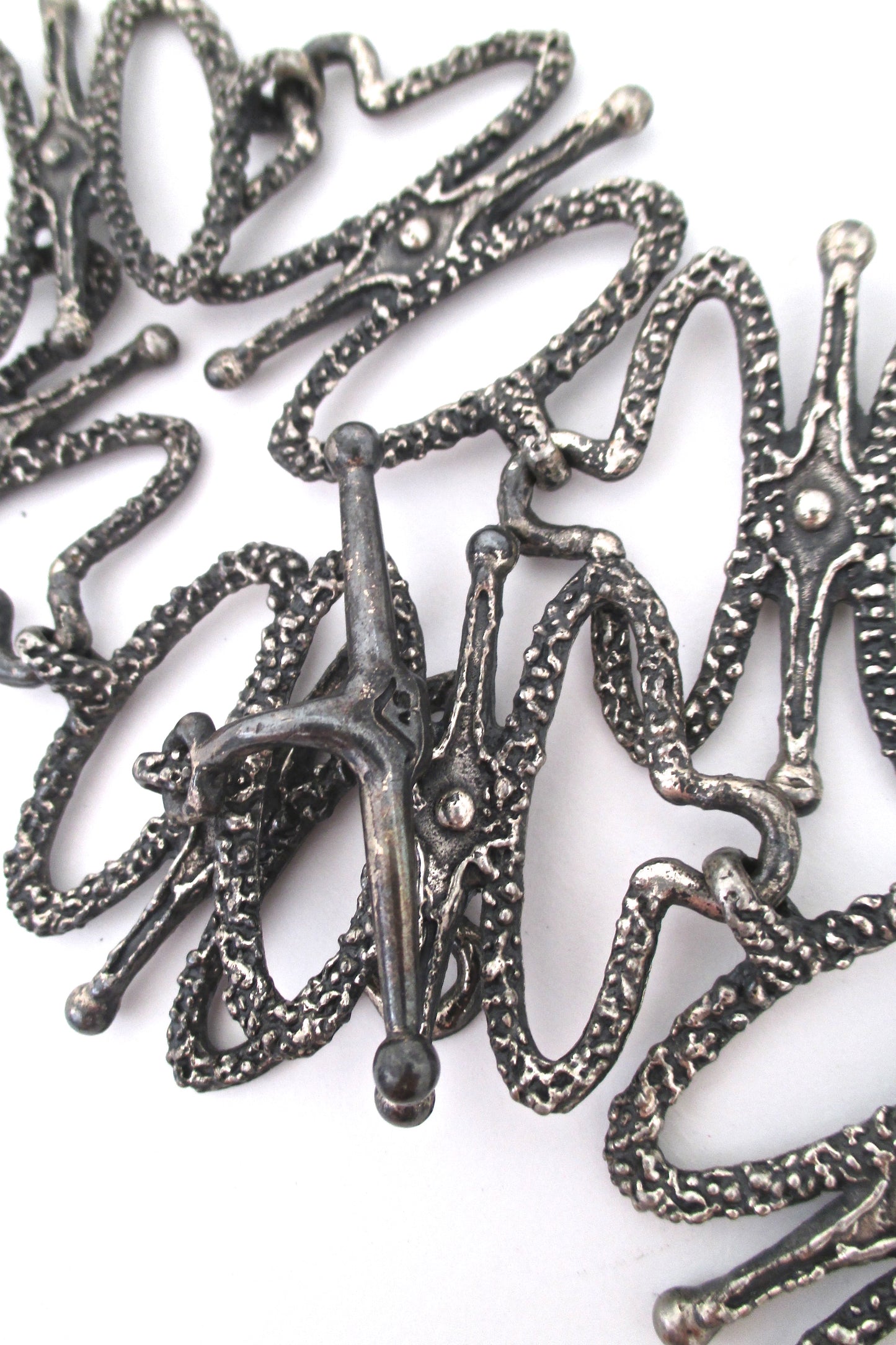 Guy Vidal brutalist pewter belt #2