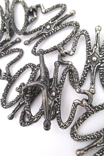 Guy Vidal brutalist pewter belt #2