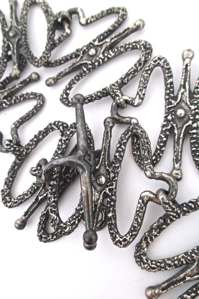 Guy Vidal brutalist pewter belt #2