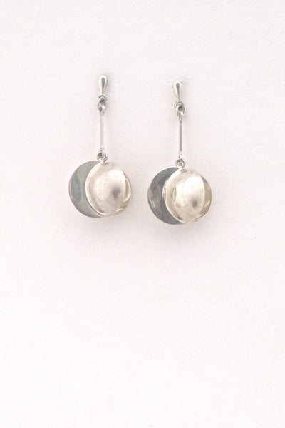 profile Kultaseppa Salovaara Finland vintage silver drop earrings