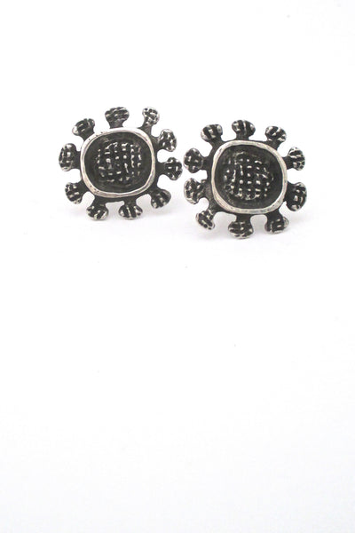 Robert Larin large brutalist cufflinks & tie tack #2 ~ original box