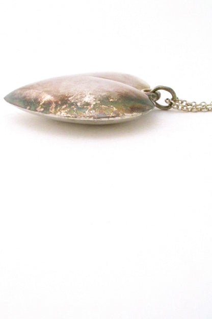 'big Finnish heart' sterling pendant necklace