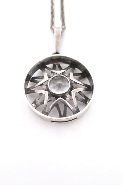 Salovaara 'layered star' rock crystal pendant