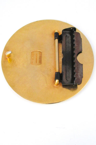 de Passille-Sylvestre large 'pink grapefruit' belt buckle
