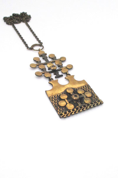 Pentti Sarpaneva extra large kinetic bronze necklace