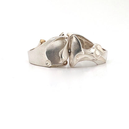 Lapponia sculptural silver hinged 'Zelda' bracelet ~ Bjorn Weckstrom