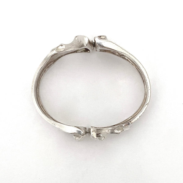 Lapponia sculptural silver hinged 'Zelda' bracelet ~ Bjorn Weckstrom