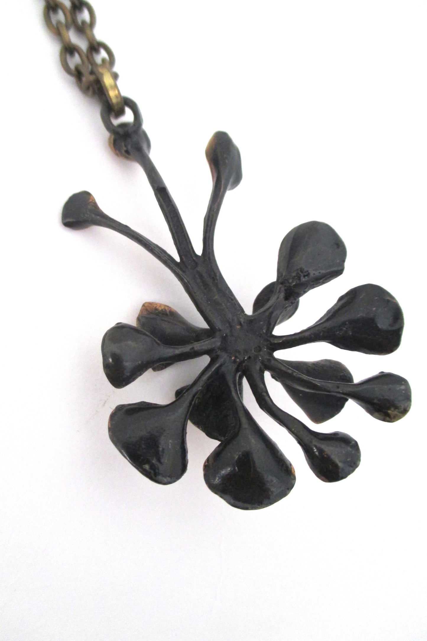 Hannu Ikonen vintage bronze 'reindeer moss' pendant necklace