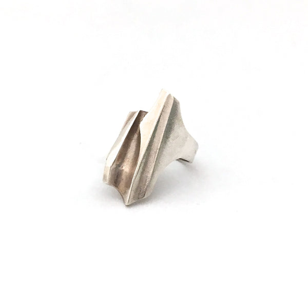 Lapponia large silver 'Shuttle' ring ~ Bjorn Weckstrom