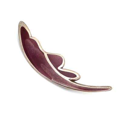 Danish extra large guilloche enamel brooch ~ Assentorp