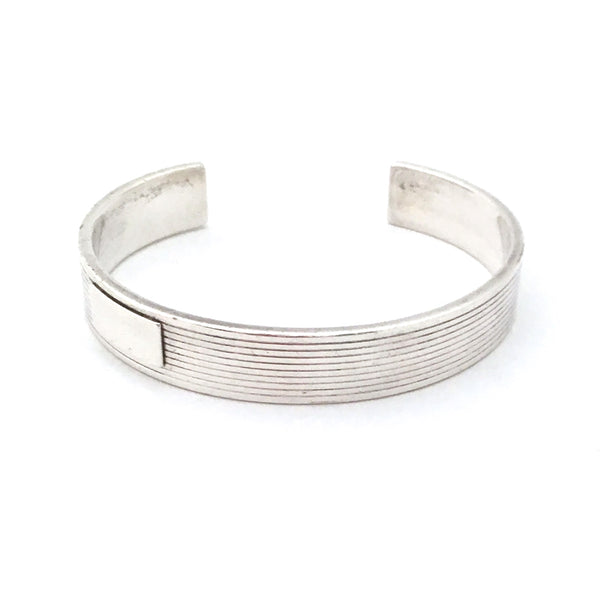 Gucci heavy sterling silver men's cuff bracelet ~ original pouch