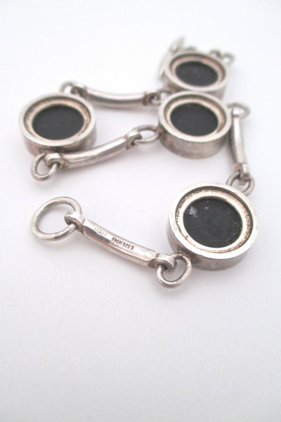 N E From silver & onyx link bracelet