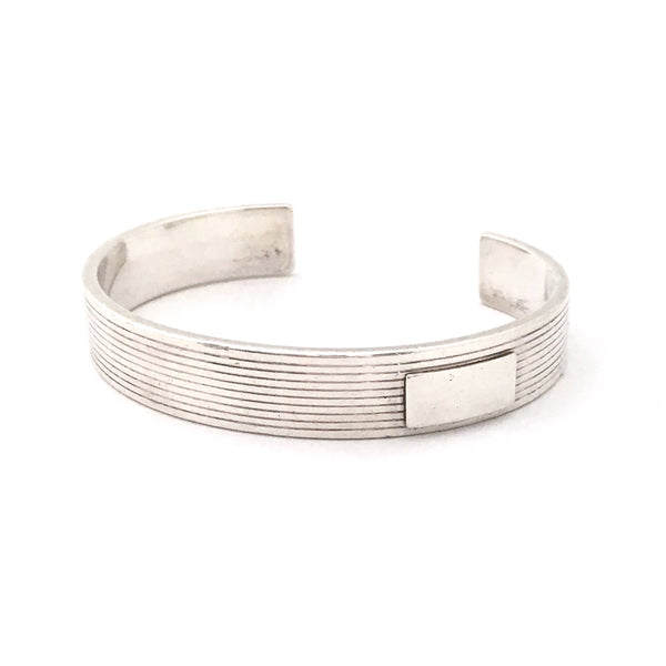 Gucci heavy sterling silver men's cuff bracelet ~ original pouch
