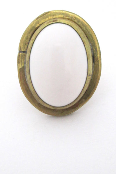 Rafael Alfandary Canada large vintage white ring at Samantha Howard Vintage