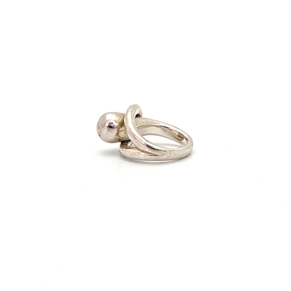 vintage heavy silver loop ring