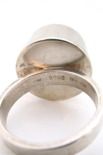 Hans Hansen textured gilded silver ring