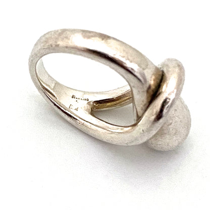 vintage heavy silver loop ring