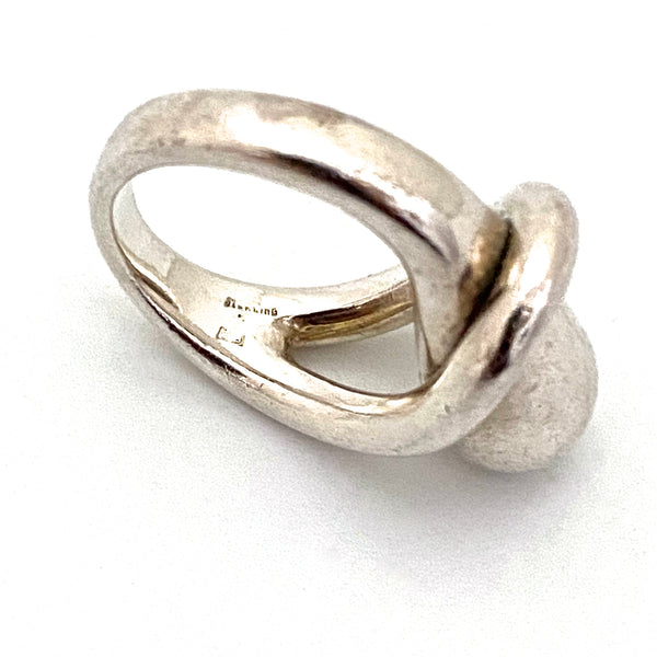 vintage heavy silver loop ring