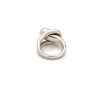 vintage heavy silver loop ring