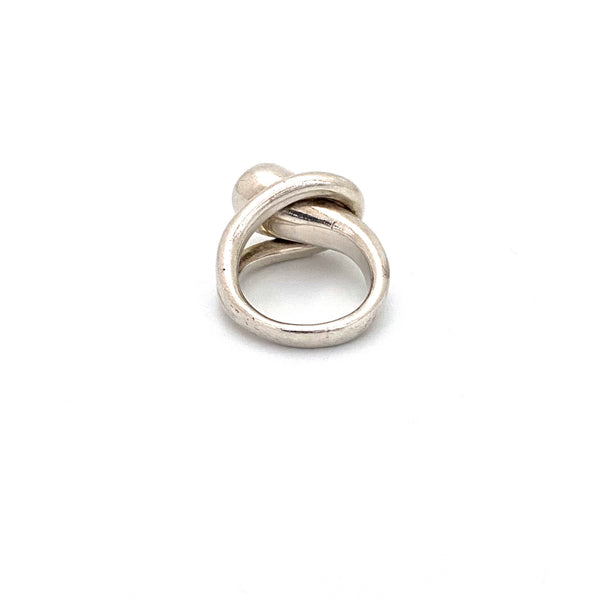 vintage heavy silver loop ring