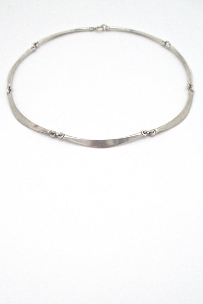 Niels From long link silver choker necklace