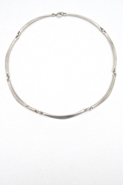 Niels From long link silver choker necklace