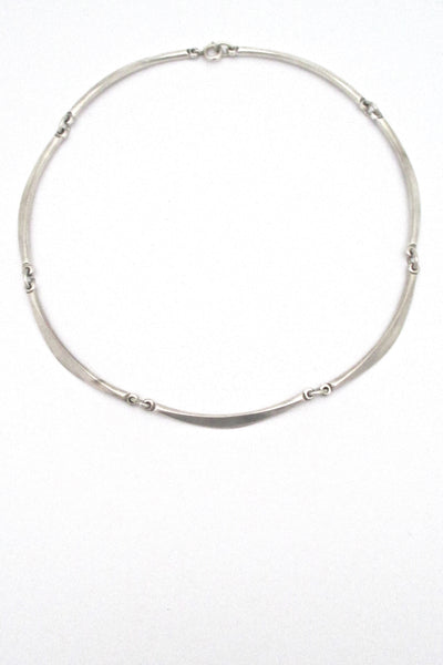 Niels From long link silver choker necklace