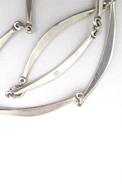 Niels From long link silver choker necklace