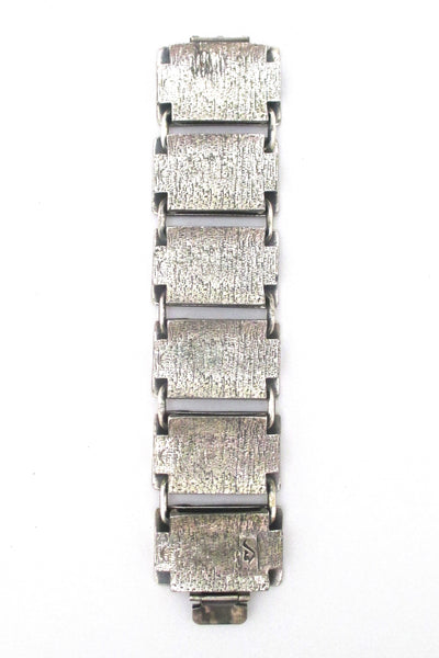 Guy Vidal wide shadowbox panel link bracelet