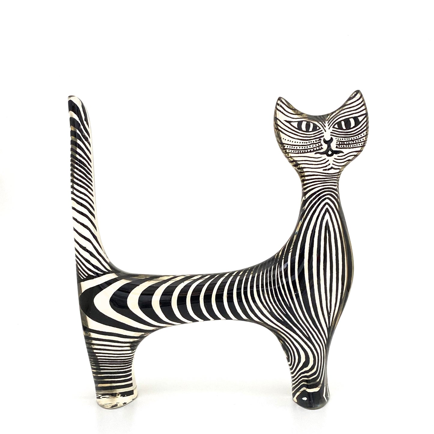 Abraham Palatnik lucite sculpture ~ large standing cat