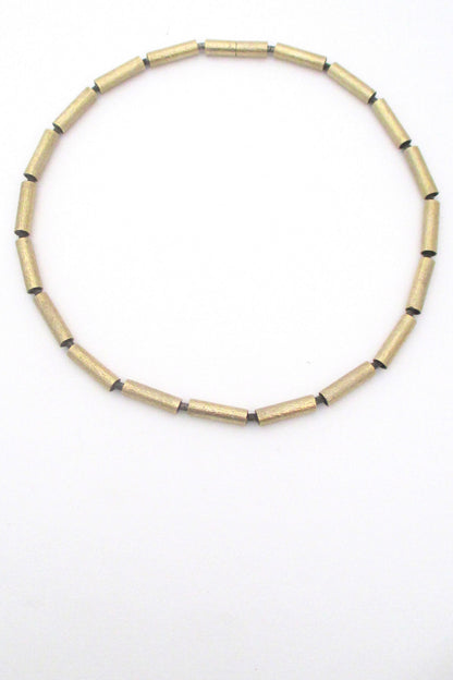 Jens Aagaard Denmark vintage mid century modern sterling silver and gold necklace