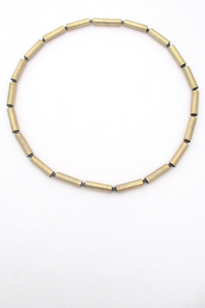 Jens Aagaard Denmark vintage mid century modern sterling silver and gold necklace