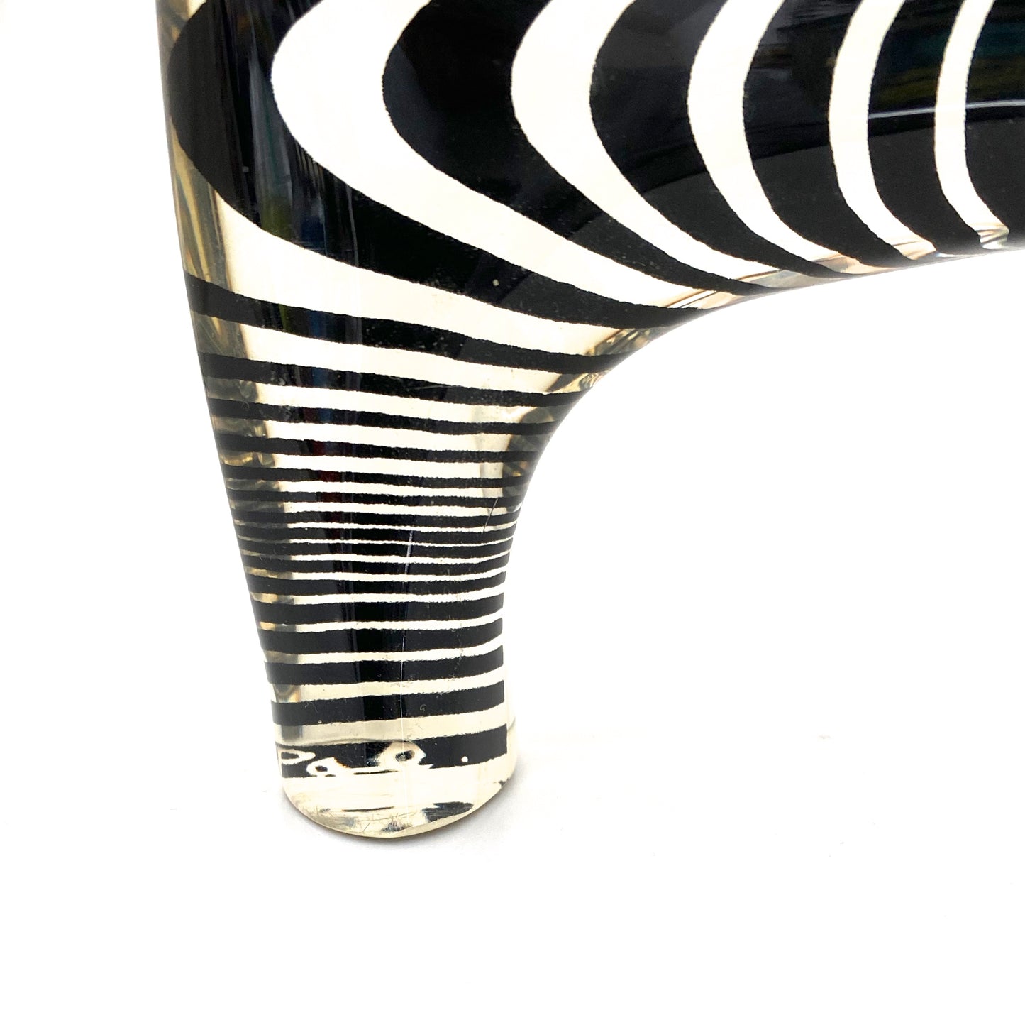 detail signature Abraham Palatnik Brazil vintage lucite op art standing cat sculpture mid century design