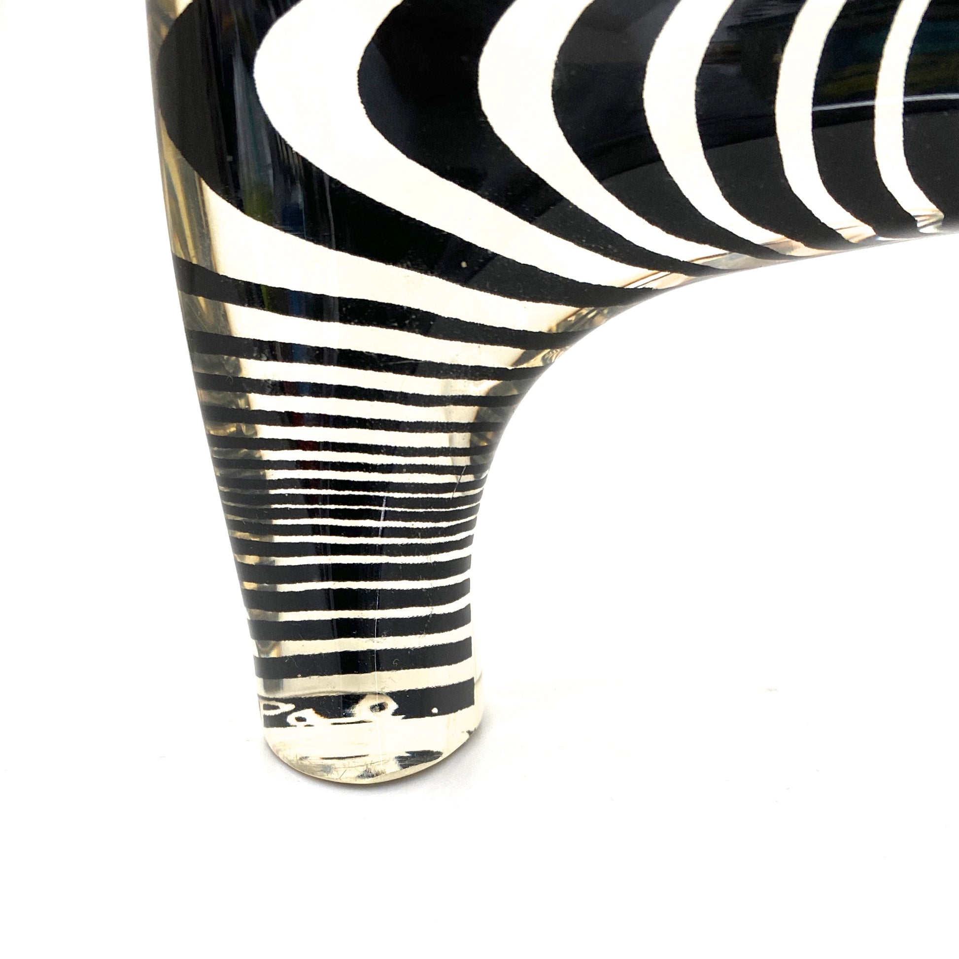 detail signature Abraham Palatnik Brazil vintage lucite op art standing cat sculpture mid century design