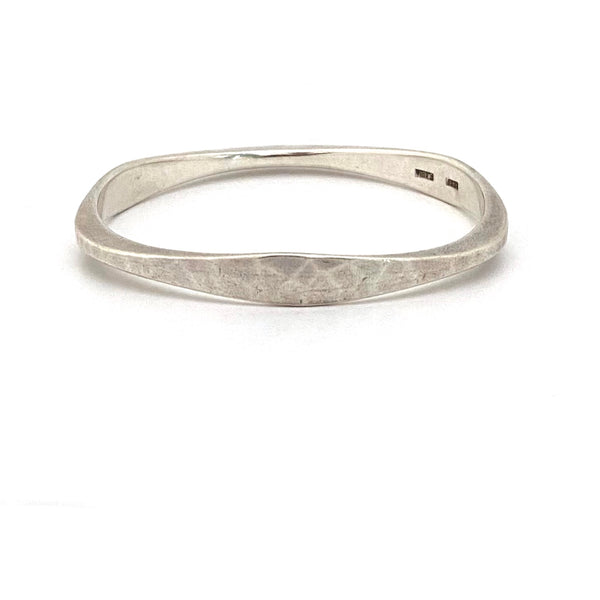 Frank Ahm Denmark vintage hammered silver bangle bracelet