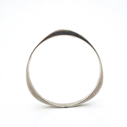 profile Frank Ahm Denmark vintage hammered silver bangle bracelet Scandinavian Modernist jewelry design