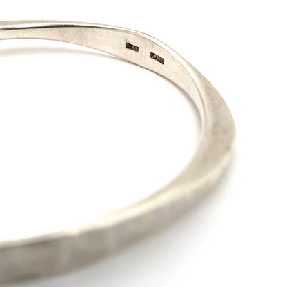 Frank Ahm Denmark vintage hammered silver bangle bracelet