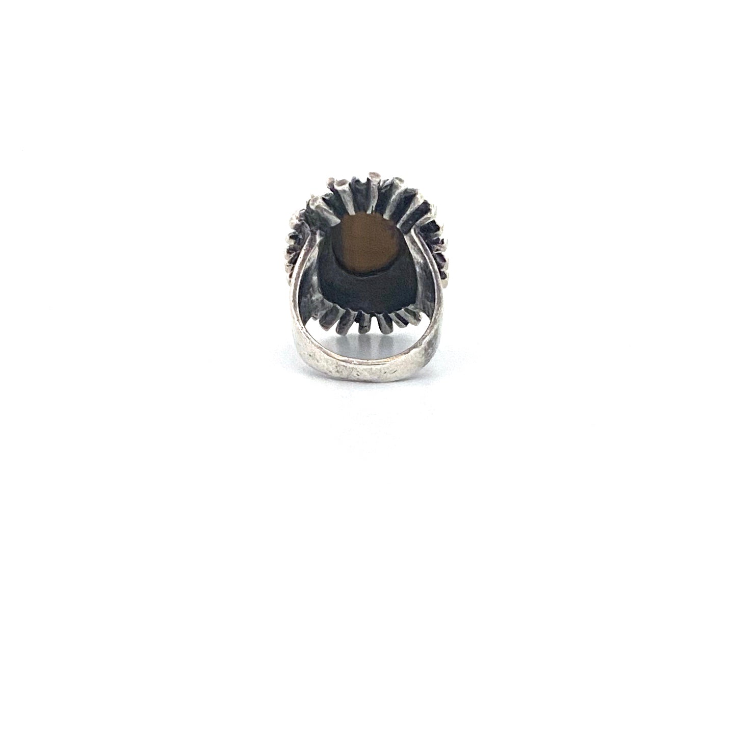 OPUS Canada heavy silver & tiger eye large starburst ring
