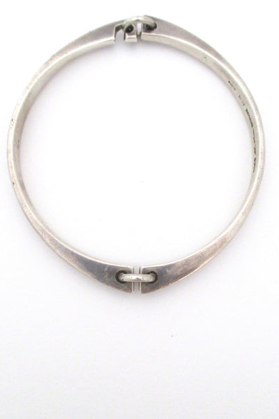 Hans Hansen Denmark Danish Modern mid century sterling silver hinged bracelet