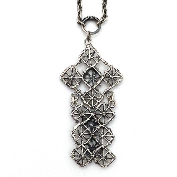 Pentti Sarpaneva large silver kinetic 'Pitsi' pendant necklace ~ Turun Hopea, 1974