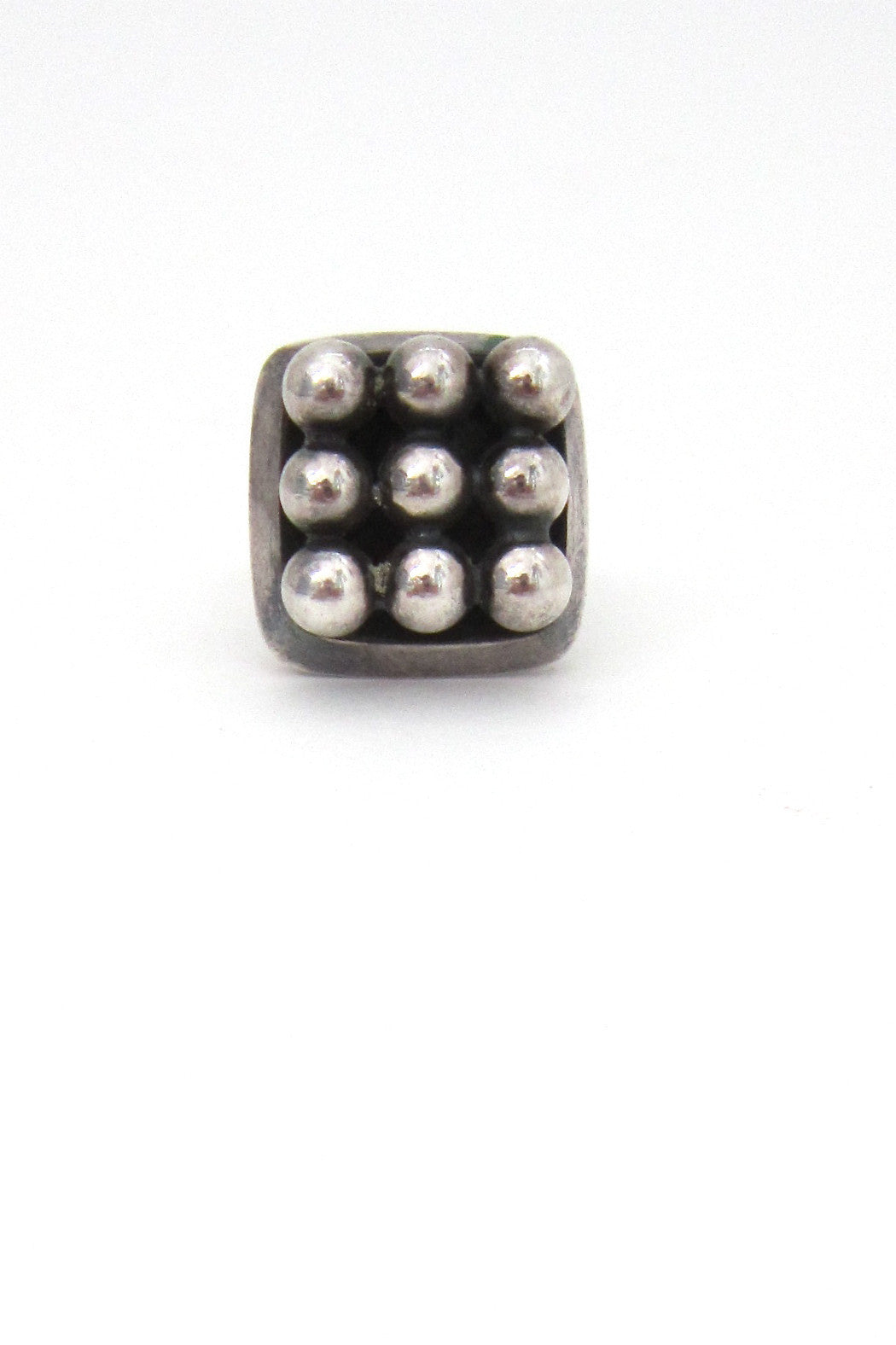 Erik Granit Finland vintage sterling silver spheres squared ring